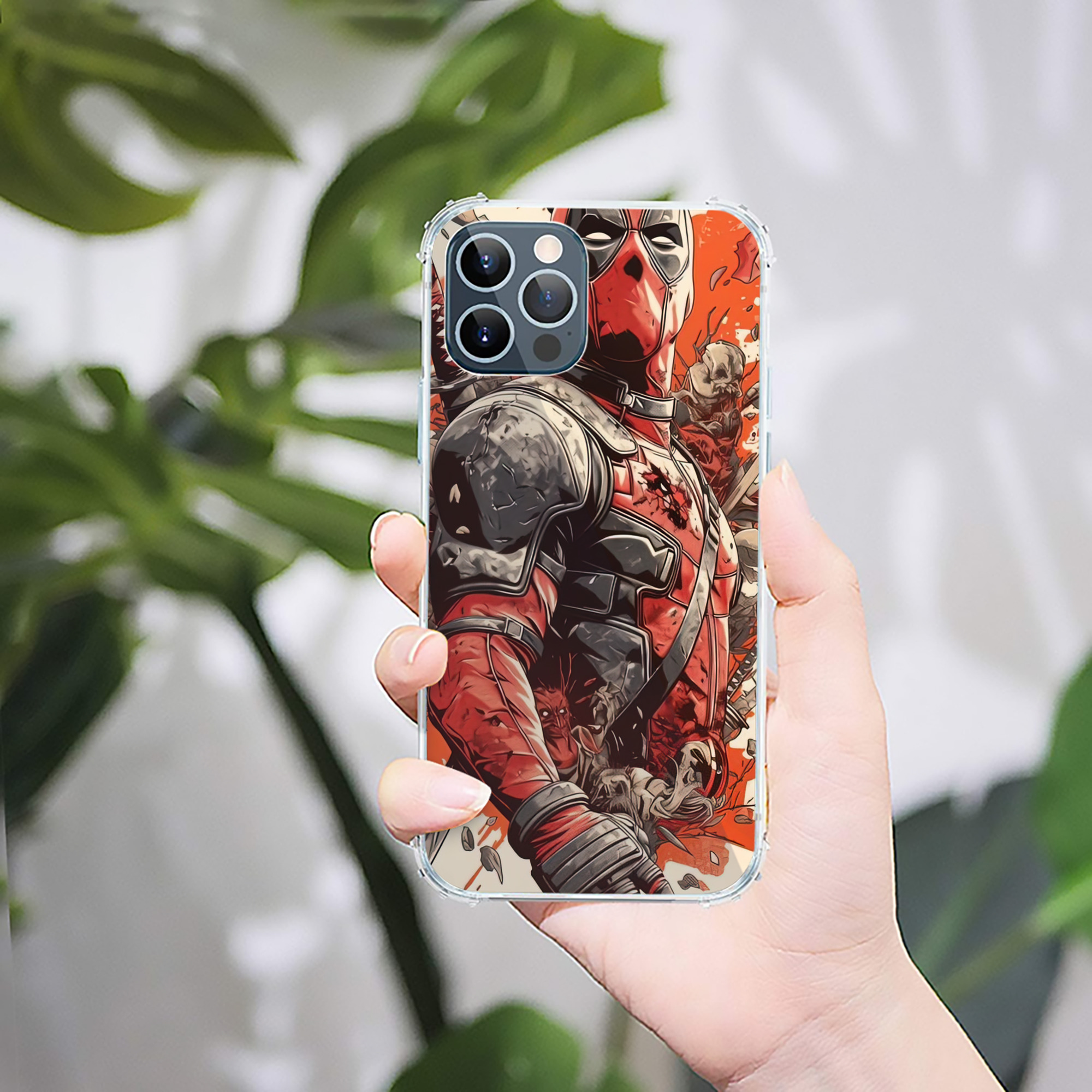（画像用） Deadpool デッドプール 【iPhone 12シリーズ対応】透明スマホケース（クリアソフトケース）